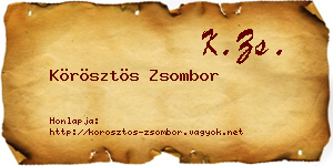 Körösztös Zsombor névjegykártya