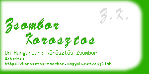 zsombor korosztos business card